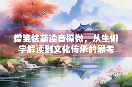 僧雏怯蔽读音探微，从生僻字解读到文化传承的思考