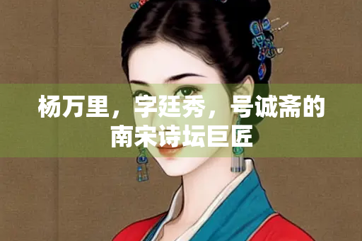 杨万里，字廷秀，号诚斋的南宋诗坛巨匠