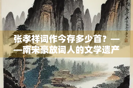 张孝祥词作今存多少首？——南宋豪放词人的文学遗产探析