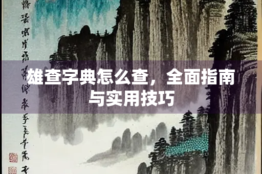 雄查字典怎么查，全面指南与实用技巧