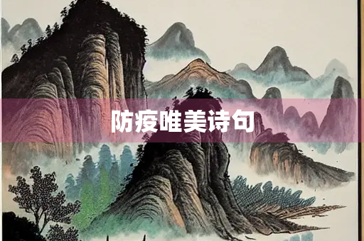 防疫唯美诗句
