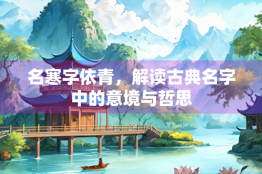 名寒字依青，解读古典名字中的意境与哲思
