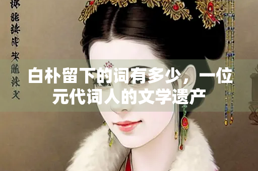 白朴留下的词有多少，一位元代词人的文学遗产