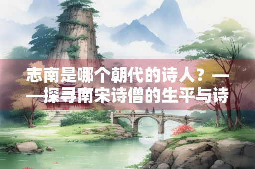 志南是哪个朝代的诗人？——探寻南宋诗僧的生平与诗作