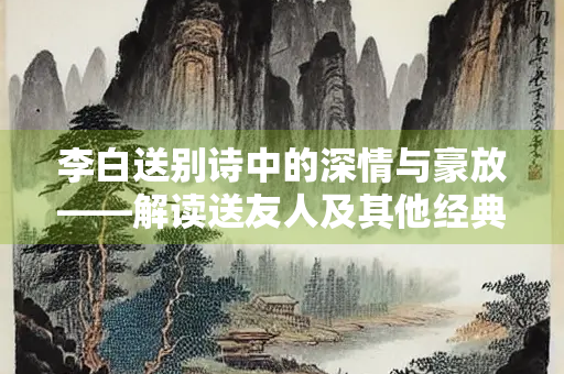李白送别诗中的深情与豪放——解读送友人及其他经典送别之作