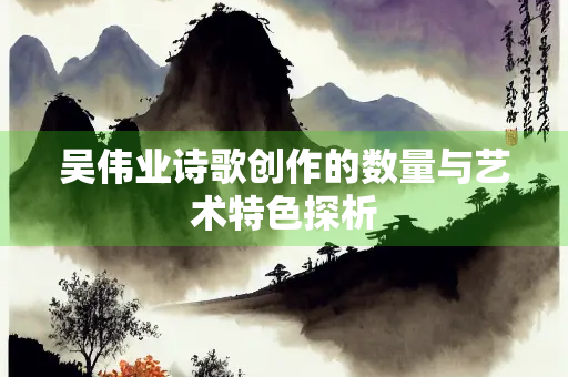 吴伟业诗歌创作的数量与艺术特色探析