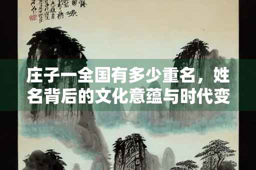 庄子一全国有多少重名，姓名背后的文化意蕴与时代变迁