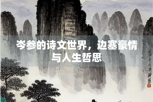 岑参的诗文世界，边塞豪情与人生哲思