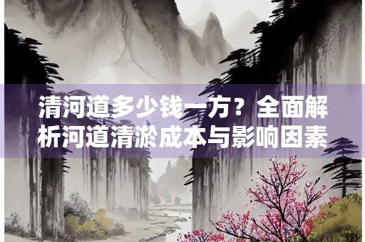 清河道多少钱一方？全面解析河道清淤成本与影响因素
