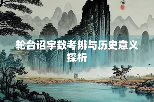 轮台诏字数考辨与历史意义探析