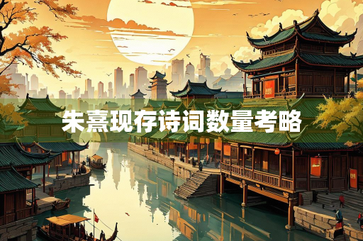 朱熹现存诗词数量考略