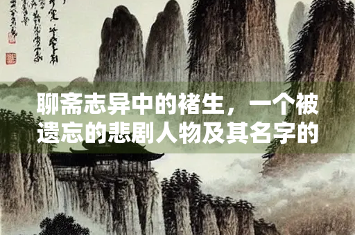 聊斋志异中的褚生，一个被遗忘的悲剧人物及其名字的正确读法