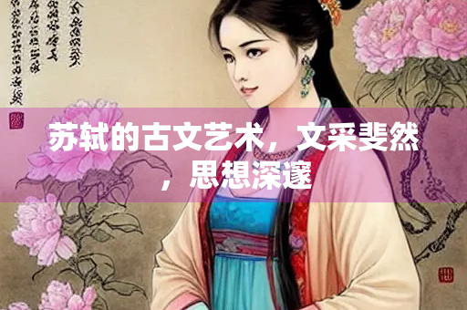 苏轼的古文艺术，文采斐然，思想深邃