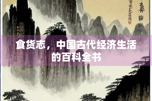 食货志，中国古代经济生活的百科全书