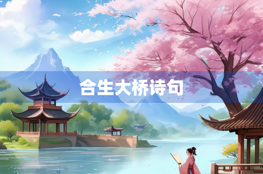 合生大桥诗句