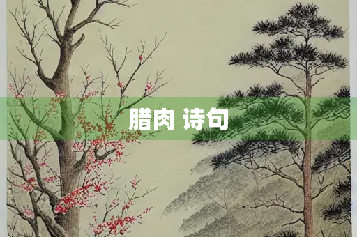 腊肉 诗句