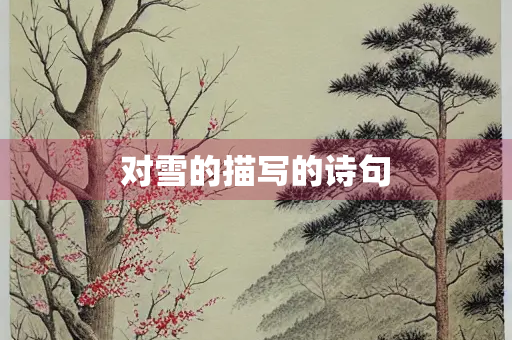 对雪的描写的诗句
