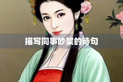 描写同事吵架的诗句