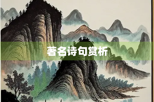 著名诗句赏析