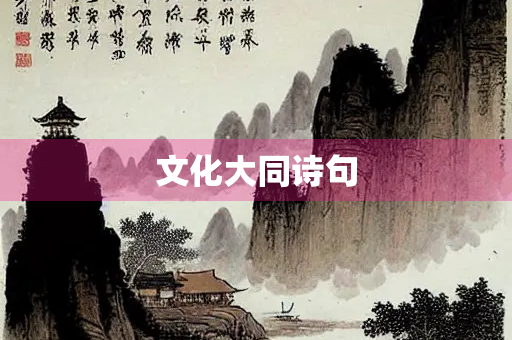文化大同诗句