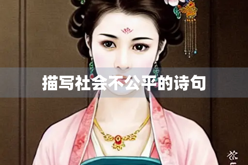 描写社会不公平的诗句