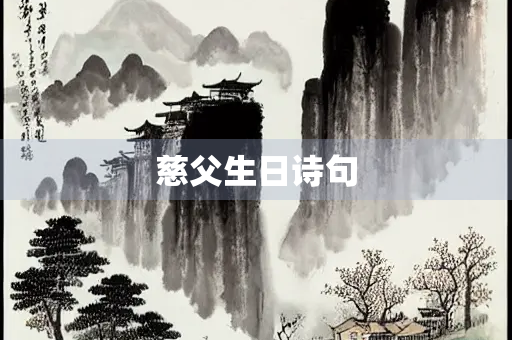慈父生日诗句