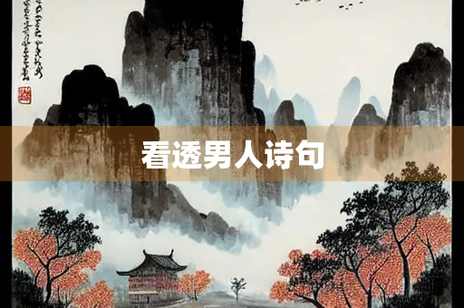 看透男人诗句