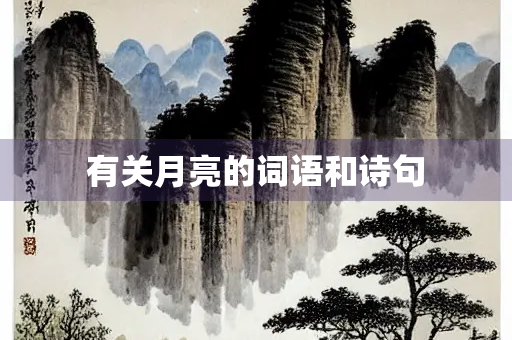 有关月亮的词语和诗句