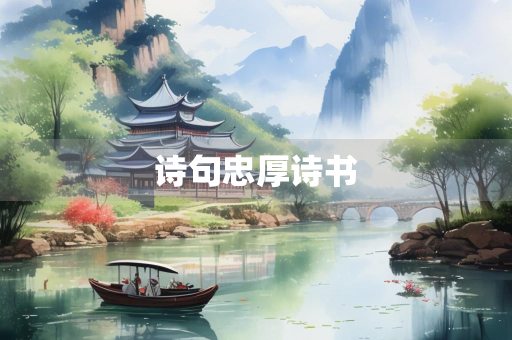 诗句忠厚诗书