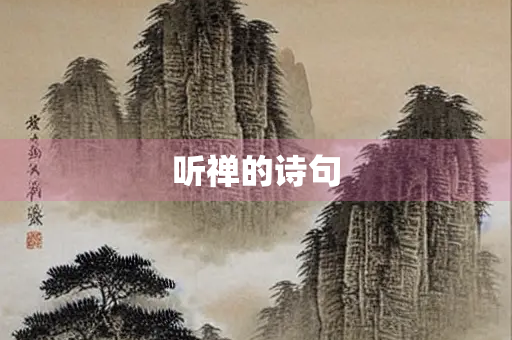 听禅的诗句
