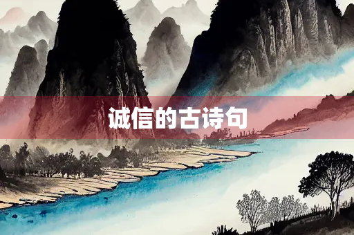 诚信的古诗句