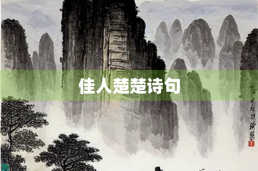 佳人楚楚诗句