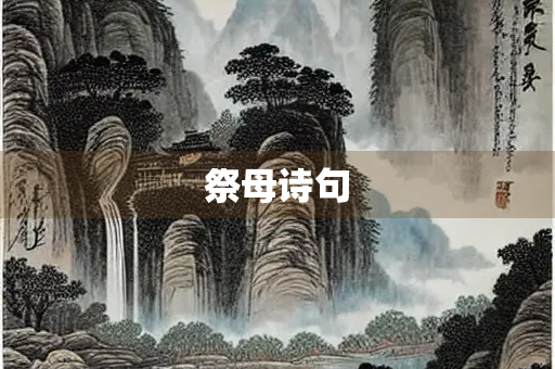 祭母诗句