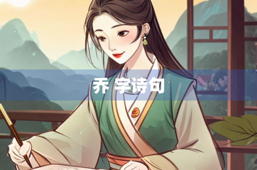乔 字诗句