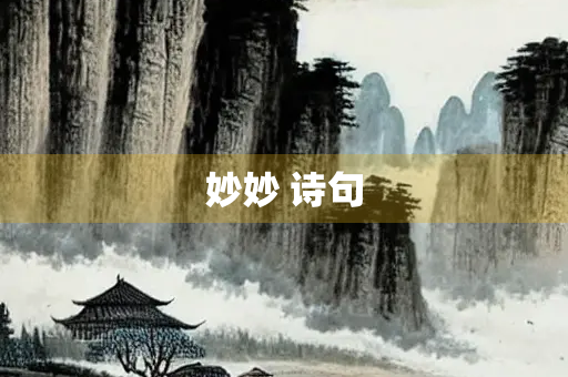 妙妙 诗句