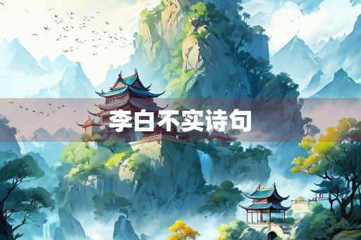 李白不实诗句