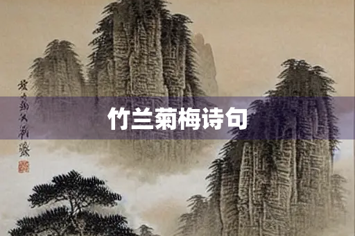 竹兰菊梅诗句