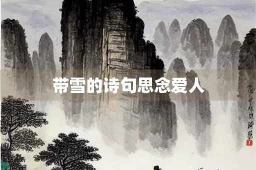 带雪的诗句思念爱人