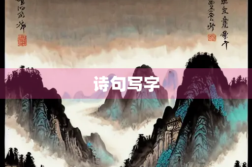 诗句写字