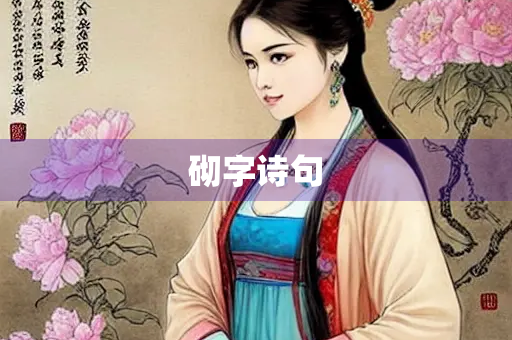 砌字诗句