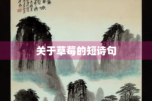 关于草莓的短诗句