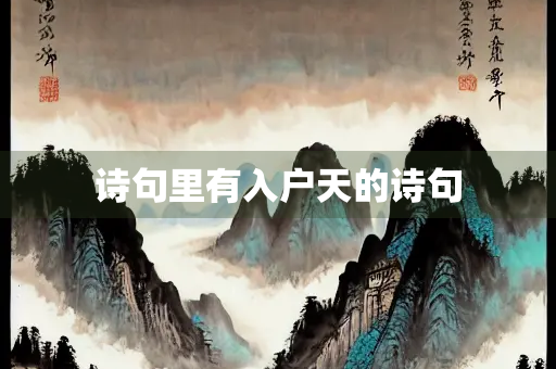 诗句里有入户天的诗句