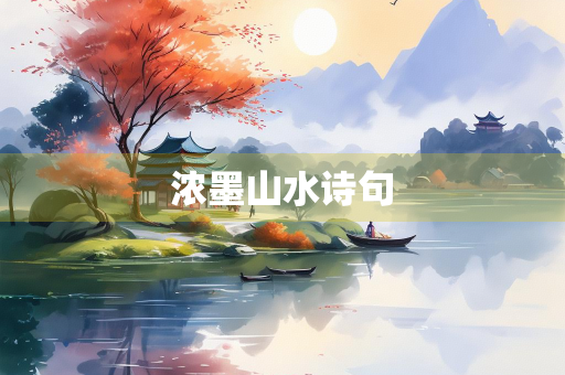 浓墨山水诗句