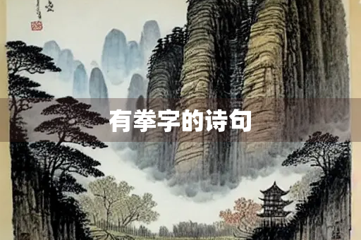 有拳字的诗句