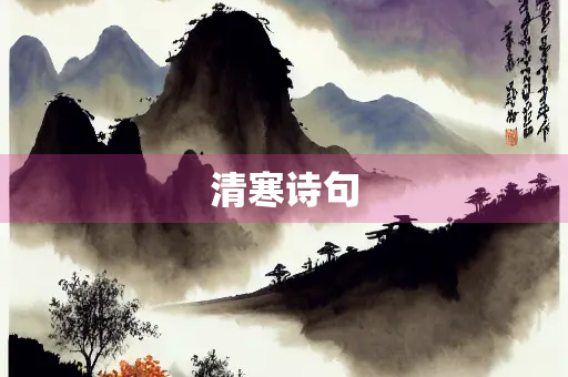清寒诗句