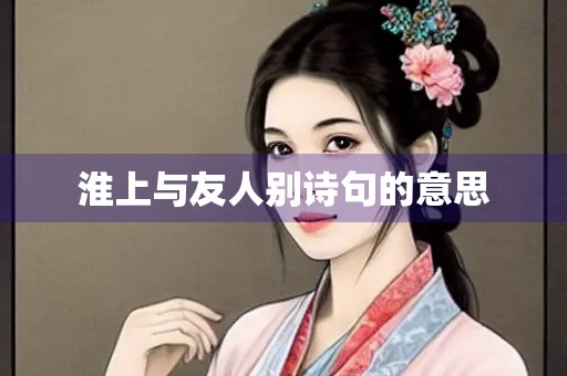 淮上与友人别诗句的意思