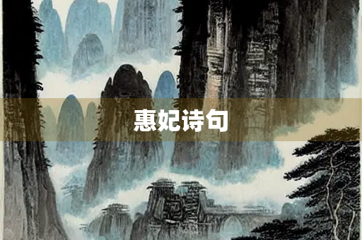 惠妃诗句