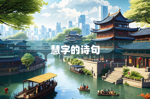 慧字的诗句