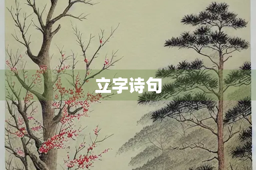 立字诗句