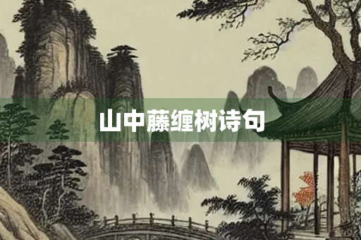 山中藤缠树诗句